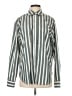 Unsubscribed Stripes Green Long Sleeve Button-Down Shirt Size S - photo 1