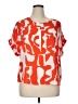 Perseption Concept 100% Polyester Orange Short Sleeve Blouse Size XL - photo 1