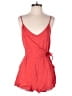 One Clothing 100% Rayon Solid Red Romper Size M - photo 1