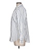 Nine West Stripes Ivory Long Sleeve Button-Down Shirt Size L - photo 5