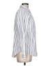 Nine West Stripes Ivory Long Sleeve Button-Down Shirt Size L - photo 4