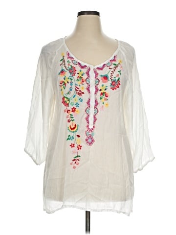 Johnny Was 3/4 Sleeve Blouse (view 1)