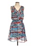 Le Lis 100% Polyester Print Blue Cocktail Dress Size L - photo 1