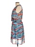 Le Lis 100% Polyester Print Blue Cocktail Dress Size L - photo 5