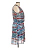 Le Lis 100% Polyester Print Blue Cocktail Dress Size L - photo 4