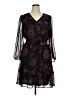 Maurices 100% Polyester Floral Black Cocktail Dress Size XL - photo 1