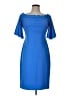 Eliza J Solid Blue Cocktail Dress Size 10 - photo 1
