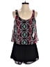 Love Blossom 100% Polyester Graphic Black Romper Size S - photo 1