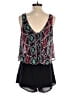 Love Blossom 100% Polyester Graphic Black Romper Size S - photo 2