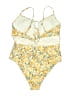 Unbranded Floral Yellow One Piece Swimsuit Size XL - photo 2