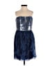 Aidan Mattox 100% Polyester Blue Cocktail Dress Size 4 - photo 1