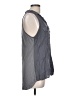 Splendid 100% Rayon Gray Sleeveless Button-Down Shirt Size L - photo 4