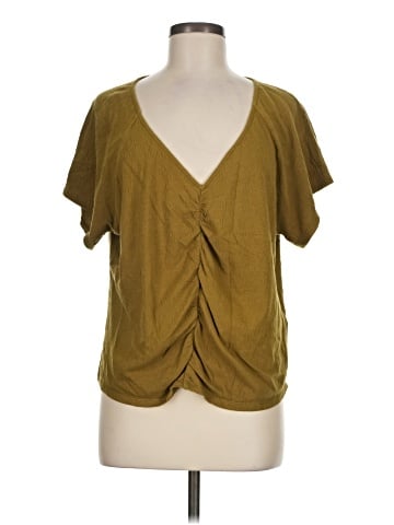 Madewell Knit Lightspun Ruched-Front Crop Top (view 1)