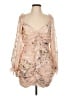 Peach 100% Polyester Pink Cocktail Dress Size L - photo 1