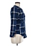 Harper 100% Rayon Plaid Blue Long Sleeve Blouse Size M - photo 4