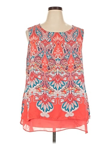 Rose + Olive Sleeveless Blouse (view 1)