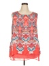 Rose + Olive 100% Polyester Red Sleeveless Blouse Size 3X - photo 1