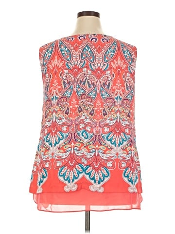 Rose + Olive Sleeveless Blouse (view 2)