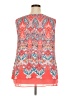 Rose + Olive 100% Polyester Red Sleeveless Blouse Size 3X - photo 2