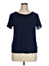 Lily White 100% Polyester Blue Short Sleeve Top Size XL - photo 1