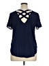 Lily White 100% Polyester Blue Short Sleeve Top Size XL - photo 2