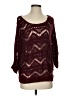 Jeans By Buffalo Chevron-herringbone Burgundy Pullover Sweater Size S - photo 1