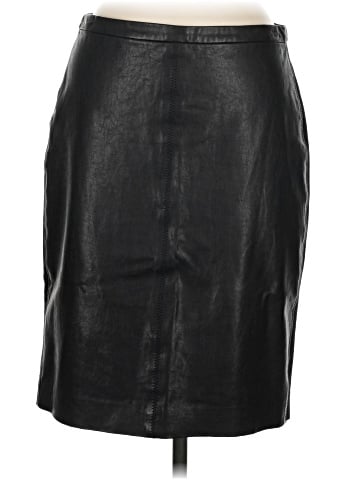 Donna Karan New York Faux Leather Skirt (view 1)