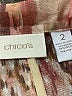 Chico's Graphic Pink 3/4 Sleeve Blouse Size Lg (2) - photo 7