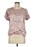 NATION LTD Metallic Pink Short Sleeve Blouse Size M - photo 1