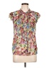 Covington 100% Polyester Floral Pink Short Sleeve Blouse Size L - photo 1