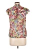 Covington 100% Polyester Floral Pink Short Sleeve Blouse Size L - photo 2