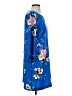 Ann Taylor 100% Polyester Floral Blue Casual Dress Size 4 - photo 4