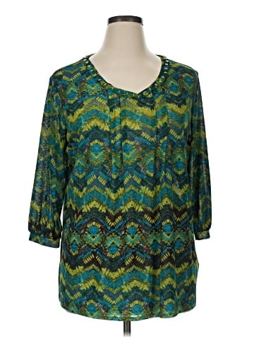 Susan Graver 3/4 Sleeve Blouse (view 1)