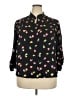 Nic + Zoe 100% Polyester Hearts Black 3/4 Sleeve Blouse Size 2X - photo 1