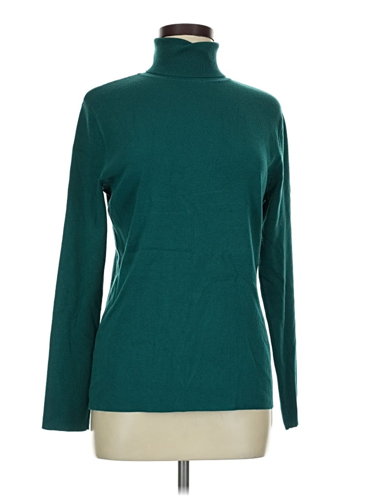 Pre-owned Chico's Turtleneck Sweater In Teal