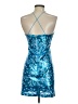 Guess 100% Polyester Metallic Blue Cocktail Dress Size 0 - photo 2