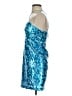 Guess 100% Polyester Metallic Blue Cocktail Dress Size 0 - photo 5