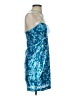 Guess 100% Polyester Metallic Blue Cocktail Dress Size 0 - photo 4
