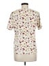 Cabin Creek Floral Ivory Short Sleeve Blouse Size 8 - photo 2