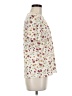 Cabin Creek Floral Ivory Short Sleeve Blouse Size 8 - photo 4
