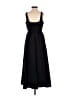 Aqua Solid Black Casual Dress Size S - photo 2