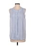 Ann Taylor 100% Polyester Blue Sleeveless Blouse Size M - photo 1