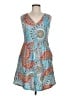 Unbranded Paisley Aztec Or Tribal Print Blue Casual Dress Size M - photo 1