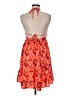 Shein 100% Polyester Floral Orange Cocktail Dress Size 6 - photo 2