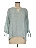Papermoon 100% Polyester Teal 3/4 Sleeve Blouse Size M - photo 1