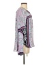 Hale Bob 100% Silk Floral Aztec Or Tribal Print Color Block Paisley Purple Long Sleeve Blouse Size S - photo 4