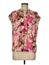 Elie Tahari 100% Polyester Floral Pink Short Sleeve Blouse Size M - photo 1