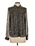 Sweewe 100% Polyester Animal Print Black Long Sleeve Blouse Size S - photo 1