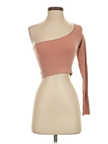 Papaya Long Sleeve Top (view 1)