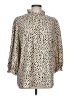 Unbranded 100% Polyester Animal Print Ivory 3/4 Sleeve Blouse Size L - photo 1